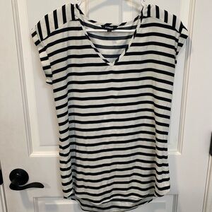 Express Striped Short Sleeve Top